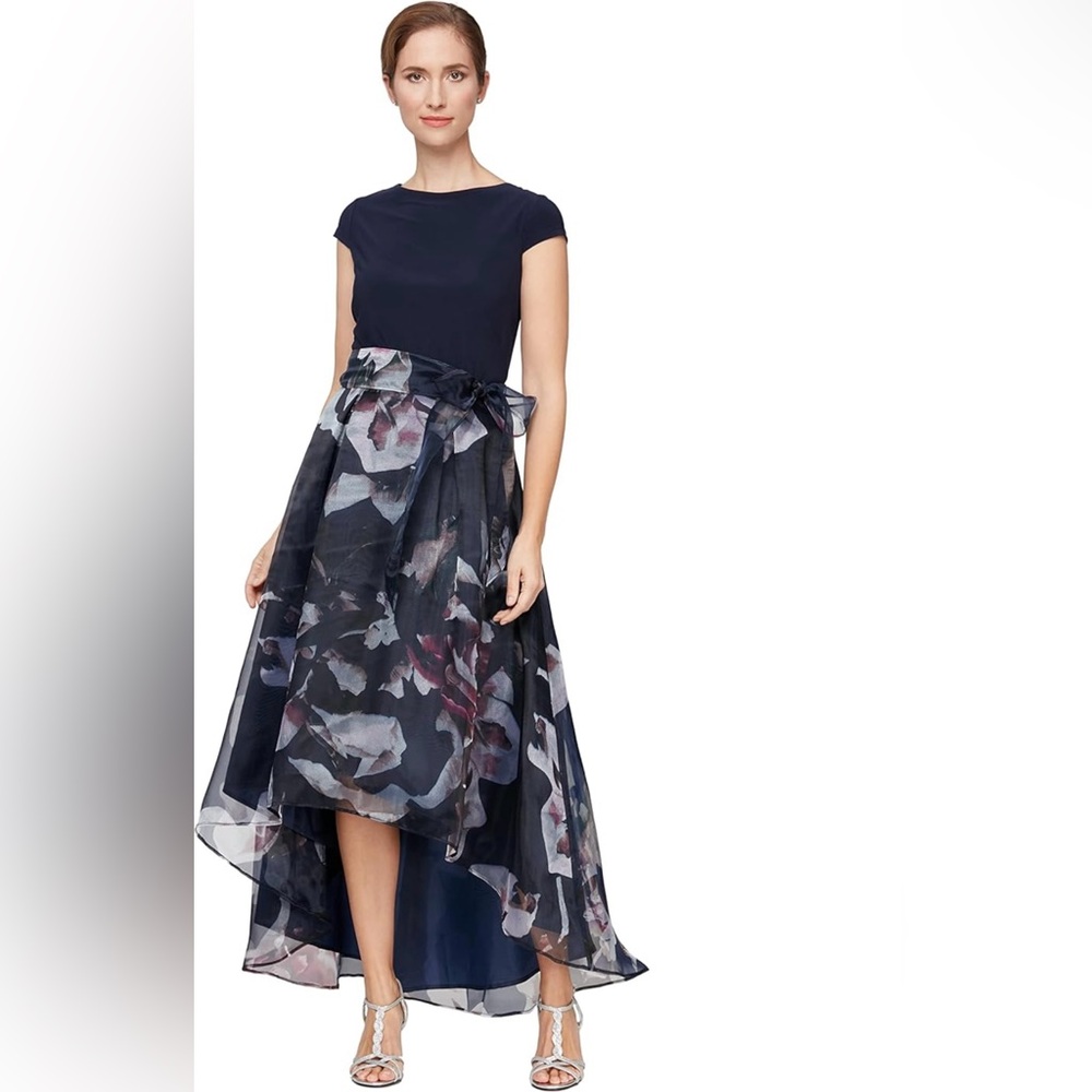 Organza skirt high low dress